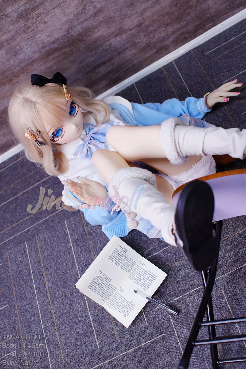 WM S-TPE 146cm Anime TPE Sex Doll with PVC Head #Y008